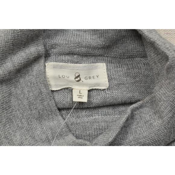 NEW Lou & Grey Gray Mock Neck Sweater Regular Size L Long Sleeve - Picture 7 of 8